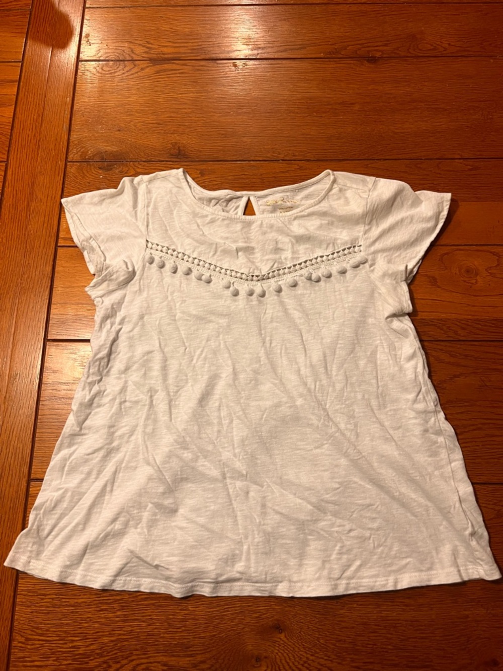 Lilly Pulitzer White Florabelle Blouse